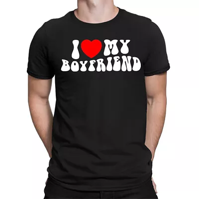 I Love My Boyfriend Worlds Best Soulmates Forever T-Shirt Mens Tee Love Top #E2 • $16.77