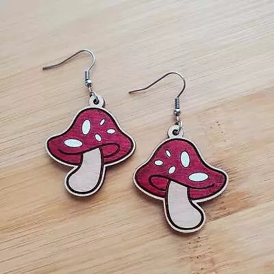 Mushroom Earrings • $17.99