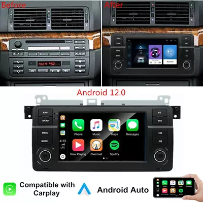 7  Android Stereo Radio GPS Wifi For 1998-2006 BMW E46 3 Series M3 With Carplay • $174.51