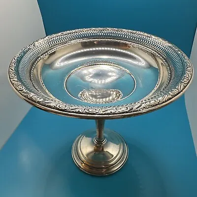 Vintage Weighted Sterling Silver Compote Candy Dish 6.5 Tall Excellent • $110