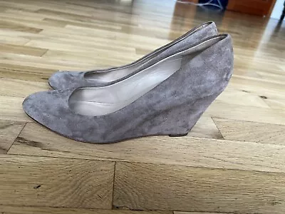 VIA SPIGA Women’s Taupe Suede Leather Wedge Shoes Size: 8 • $12.50