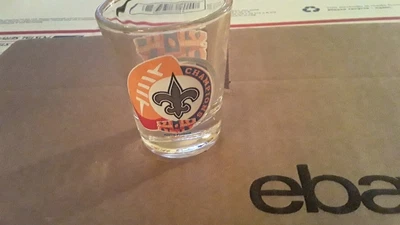 $10 • Buy New Orleans Saints Nfl Superbowl Xliv Championship Glass Shotglass 2 Oz Size