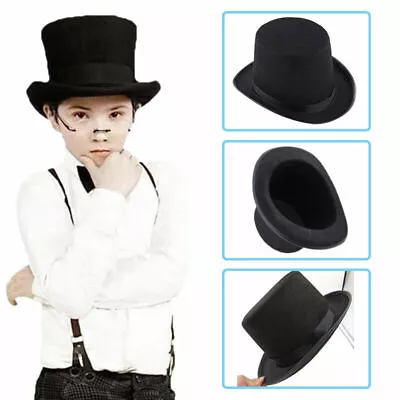 Black Kids Hat Folding Collapsible Top Hat Magician Performer : Trick Sale • $6.30