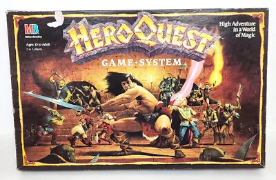 Vintage Hero Quest Game System Milton Bradley Board Game 1989/1990 Near Complete • $76.79