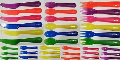 £5.48 • Buy IKEA Cutlery Set Children Kids Bright Colour, Spoon Fork Knife Plastic Set 18