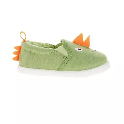 Walmart Brand Infant Toddler Boys Canvas Slip On Shoes Green Dinosaur Size 4 NEW • $9.99