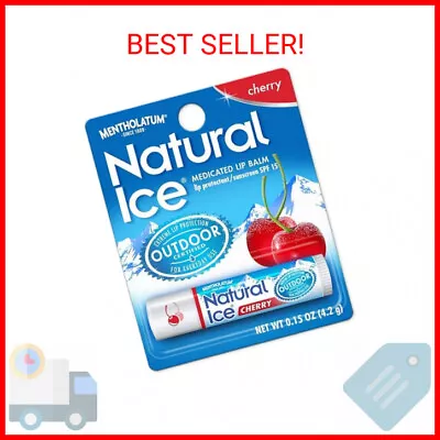 Mentholatum Natural Ice Lip Balm Cherry SPF 15 1 Each • $9.77