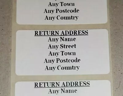 £2.08 • Buy Pre Printed Return Address Self Adhesive / Sticky Labels X 100
