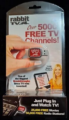 RABBIT TV Over 5000 Free TV Internet Channels USB 25K Movies As Seen On TV • $14.95