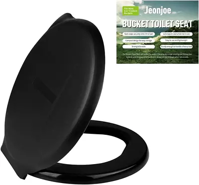 Portable Bucket Toilet Seat With Lid For 5 Gallon Buckets Emergency Luggable Loo • $26