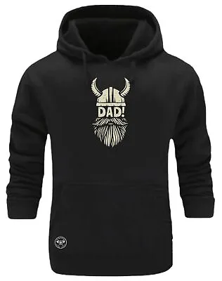 £18.99 • Buy Dad Hoodie Vikings Clothing Pagan Norse Thor Odin Daddy Father's Day Gift Top