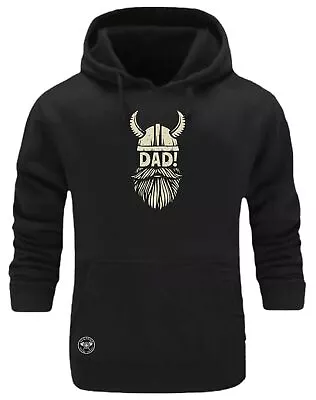 £18.99 • Buy Dad Hoodie Vikings Clothing Pagan Norse Thor Odin Daddy Father's Day Gift Top