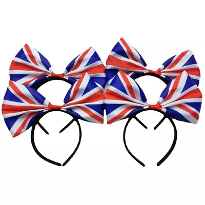 England Flag Bow Hair Hoop Union Jack GB Flag Headwear Accessories Bow Headband • £4.26