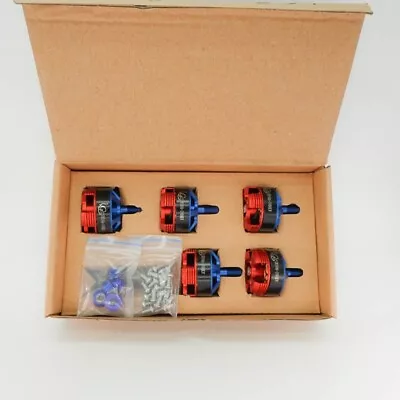 RACING DRONE BRUSHLESS MOTORS W 2406-1900kv -  SET OF 5 - • $25