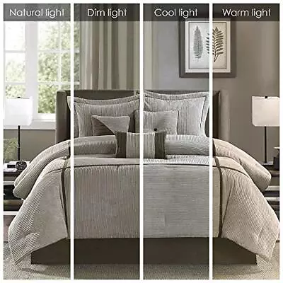 Madison Park Cozy Comforter Set Casual Blocks Design All Season Matching Bed • $105.17
