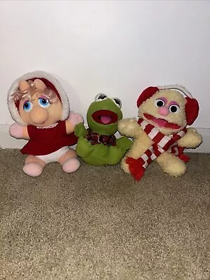 Jim Henson Muppet Babies Plush VTG 1987 Lot Miss Piggy Fozzie Kermit Christmas • $20