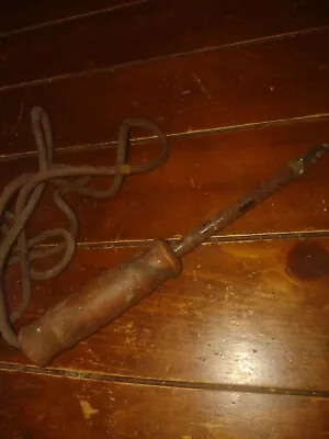 Vintage Wooden Handle  Electric Soldering Iron ( Working) • $5