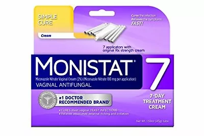 5 Pack Monistat 7 Vaginal Antifungal Cream With Disposable Applicators 1.59Oz Ea • $60.82