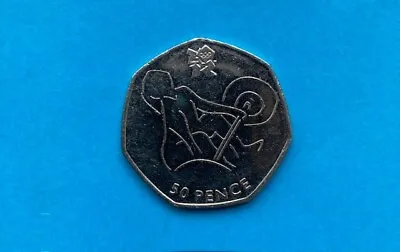 Olympic Weight Lifting 50p 2011 **Really  Valuable** • £8.45