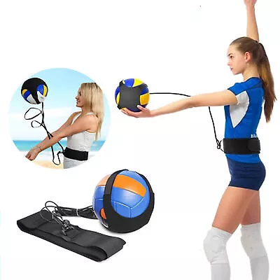 Training Equipment Aid Volleyball Serve Trainer Spike Belt Rebounder Practice • $12.95