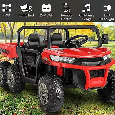 24V 4WD Kids Ride On Car 300W 2 Seats With Remote Control 6 Wheeler UTV +LED MP3 • $329.99