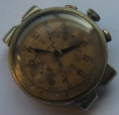 Titan Chronograph Mens Wristwatch Gold Filled Case Load Manual Cal. Venus 175 • $350