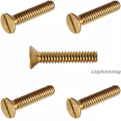 8-32 X 2  Solid Brass Machine Screws Flat Head Slotted Quantity 25 • $14.35