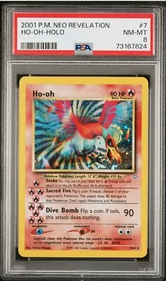 2001 Pokemon Neo Revelation Ho-oh Holo 7/64 PSA 8 NM-MT • $200