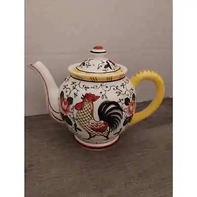 Early Provincial Ucagco Japan Rooster & Roses Vintage Teapot • $34.99
