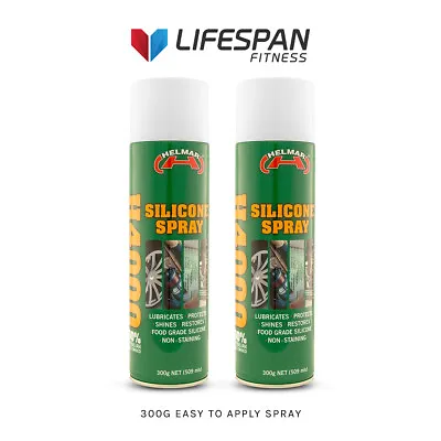 $25.99 • Buy SILICONE SPRAY 2x PACK FOR TREADMILL LUBRICATION MULTI-PURPOSE OIL