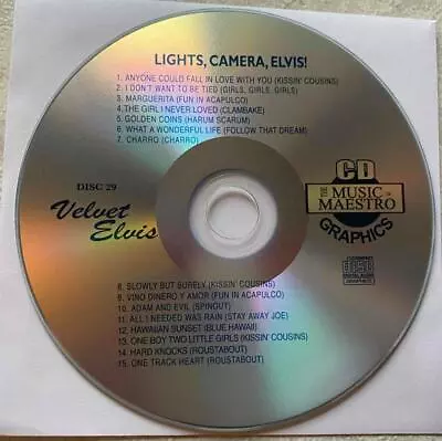 Elvis Presley Karaoke Cdg Discs Lights Camera Elvis! Vol 29 Music Maestro  • $11.91