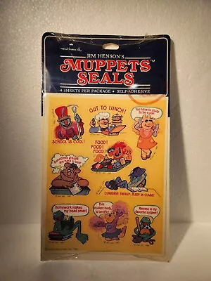 VTG Hallmark Jim Henson's Muppets 1982 Stickers / Seals 4 Sheets NEW SEALED • $24