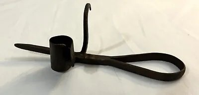 Antique Sticking Tommy Miners Candle Holder Hand Forged Iron Mining 1800s • $79.99