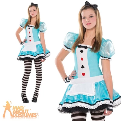 £25.99 • Buy Teen Clever Alice Costume Girls Fairytale Fancy Dress Book Day Wonderland Outfit
