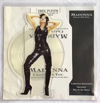 MADONNA - Crazy For You - Rare 1991 Shaped Picture Disc (Vinyl Record) • $49.77