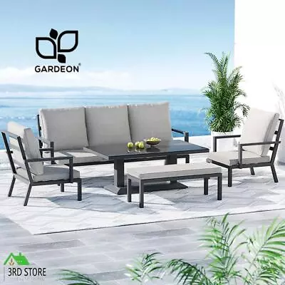 RETURNs Gardeon Outdoor Sofa 7-Seater Lounge Set Garden Patio Aluminium Bench W/ • $954