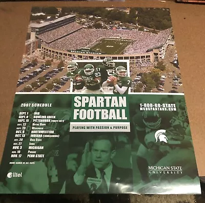 2007 Michigan State Spartans Football Schedule  Poster • $11.99