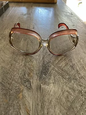 Vintage Oversized Eyeglass Frames Smoky Gray And Rose 1970’s-80’s • $34.99