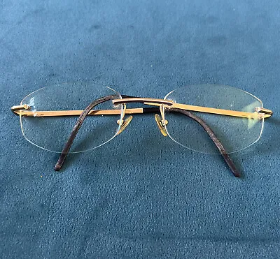 Vintage FRED Lunettes 135 CUT 008 Rimless Eyeglasses 618198 France • $120