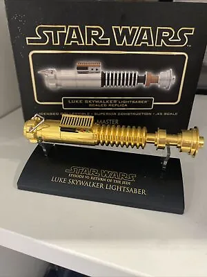 Master Replicas .45 Scale LUKE SKYWALKER Lightsaber GOLD LIMITED EDITION • £150