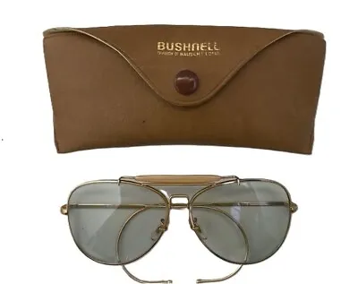 VINTAGE Bushnell Safety Glasses Shooting Range Gray Lens Aviator Bausch & Lomb • $99.95