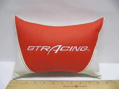 *Used* Red & White Headrest Neck Support Pillow For GTRacing Gaming Racing Chair • £9.64