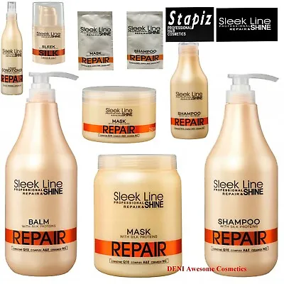 £14.99 • Buy STAPIZ Sleek Line REPAIR- HAIR MASK / SHAMPOO/ BALM WITH SILK PROTEINS