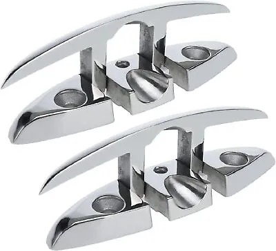 2PCS 6  Marine Grade Stainless Folding Cleat Boat Dock  Cleat Flip-up Dock Cleat • $32.99