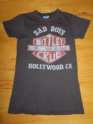 Retro MOTLEY CRUE Girls Girls Girls Hollywood CA (Girl's SM) T-Shirt Nikki Sixx • $51.29