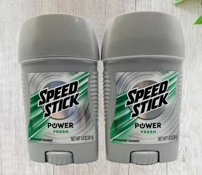 2 X Speed Stick Power Fresh Anti-Perspirant/Deodorant-1.8 Oz-Expires:5/24 • $11.95