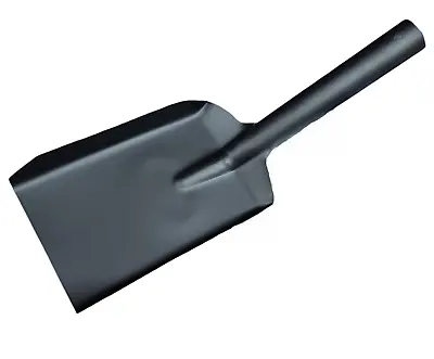 5.5  Black Metal Fireplace Coal Ash Shovel Dustpan Animal Pet Feed Litter Scoop • £5.79