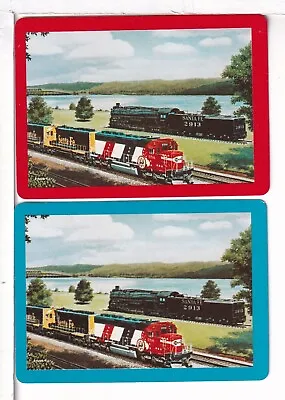 Two Single Railroad Playing Cards  Atch Topka Snta Fe ATSF18ab Pair Bolhgn# • £3.86