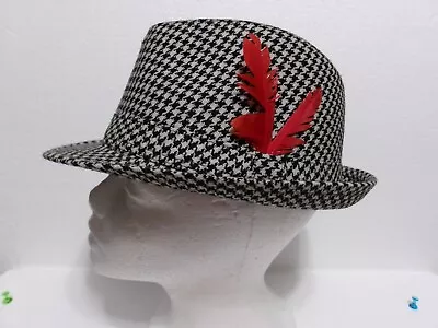 Vintage GAMEDAY COLLECTION Houndstooth Hat Bear Bryant Alabama Style Fedora • $29.95