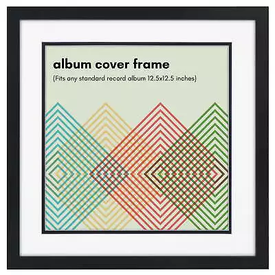 Americanflat Square Record Vinyl Art Cover Frame - 15x15 - Black • $24.99